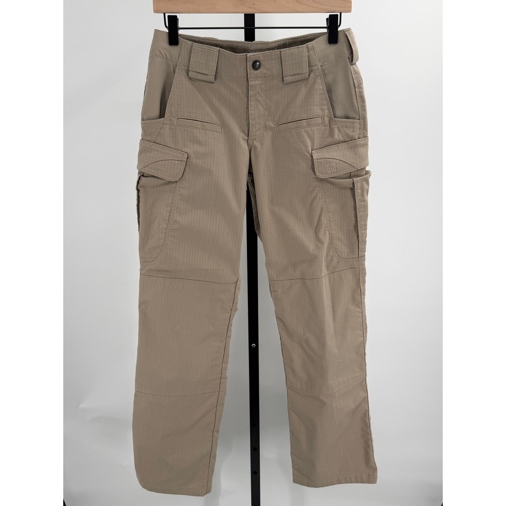 5.11 Tactical Cargo Pants Womens Straight Leg Ripstop Utility Work Khaki Uniform